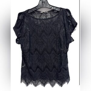 Elegant Black Lace Top with tank
